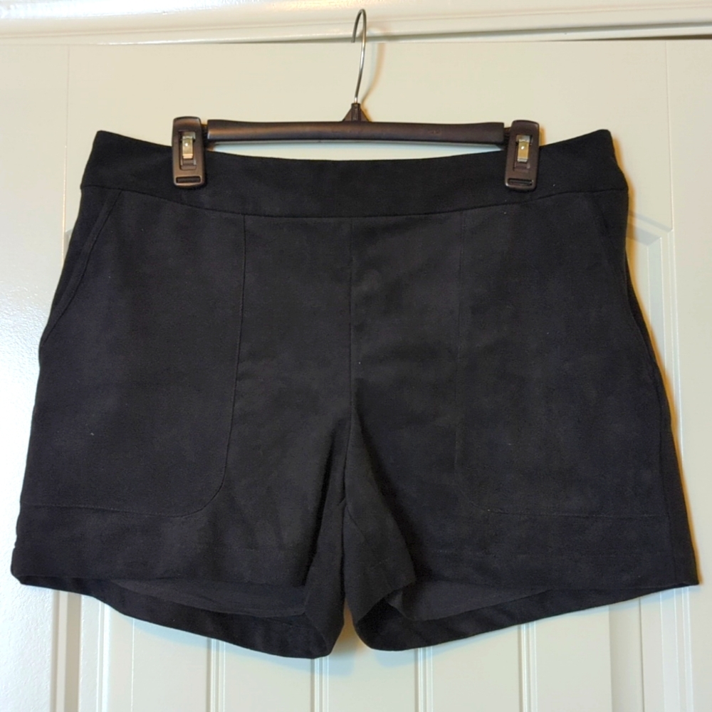 Marie Oliver black suede shorts